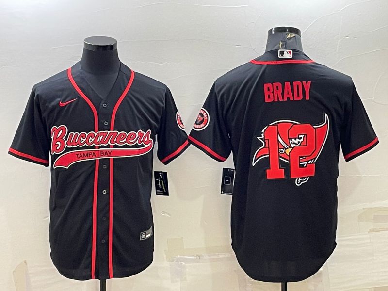 Men Tampa Bay Buccaneers #12 Brady Black 2022 Nike Co branded NFL Jerseys